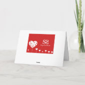 Cartes Pour Fêtes Annuelles Heureuse Sainte-Valentin Beau Coeurs blancs rouges (Dos)