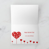 Cartes Pour Fêtes Annuelles Heureuse Sainte-Valentin Beau Coeurs blancs rouges (Intérieur)