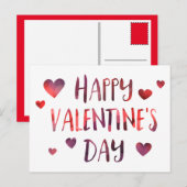 Cartes Pour Fêtes Annuelles heureuse Sainte-Valentin bokeh (Devant / Derrière)