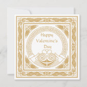 Cartes Pour Fêtes Annuelles Heureuse Sainte-Valentin celte avec Irish Claddagh (Devant)