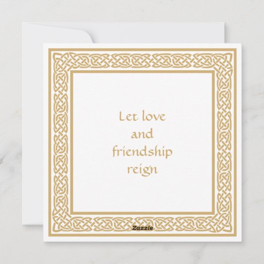 Cartes Pour Fêtes Annuelles Heureuse Sainte-Valentin celte avec Irish Claddagh (Dos)