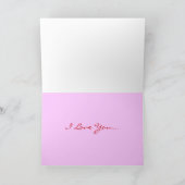 Cartes Pour Fêtes Annuelles Heureuse Sainte-Valentin Coeur unique en rose (Intérieur)