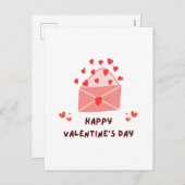 Cartes Pour Fêtes Annuelles Heureuse Sainte-Valentin - Coeurs rouges - Images  (Devant / Derrière)