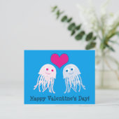 Cartes Pour Fêtes Annuelles Heureuse Sainte-Valentin d'amour de méduse (Debout devant)