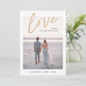 Cartes Pour Fêtes Annuelles Heureuse Sainte-Valentin d'amour de script photo m (Debout devant)