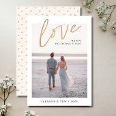 Cartes Pour Fêtes Annuelles Heureuse Sainte-Valentin d'amour de script photo m