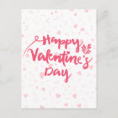 Cartes Pour Fêtes Annuelles Heureuse Sainte-Valentin de coeur rose (Devant)