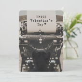 Cartes Pour Fêtes Annuelles Heureuse Sainte-Valentin de dactylographie de chat (Debout devant)