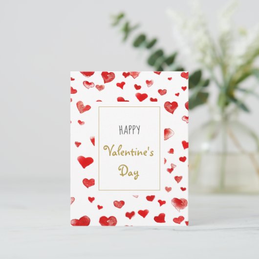 Cartes Pour Fêtes Annuelles Heureuse Sainte-Valentin des Coeurs à main mignonn (Debout devant)