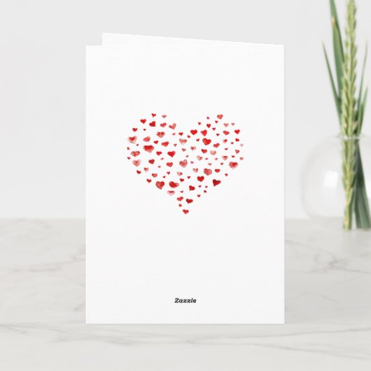 Cartes Pour Fêtes Annuelles Heureuse Sainte-Valentin des Coeurs à main mignonn (Dos)