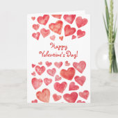 Cartes Pour Fêtes Annuelles Heureuse Sainte-Valentin des Coeurs rouges mignons (Devant)
