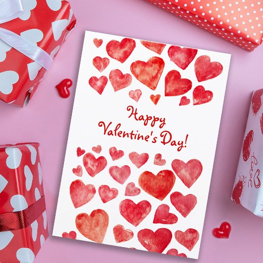 Cartes Pour Fêtes Annuelles Heureuse Sainte-Valentin des Coeurs rouges mignons