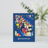 Cartes Pour Fêtes Annuelles Heureuse Sainte-Valentin. Design Art déco (Debout devant)