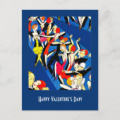 Cartes Pour Fêtes Annuelles Heureuse Sainte-Valentin. Design Art déco (Devant)