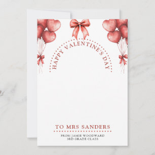 Cartes Pour Fêtes Annuelles Heureuse Sainte-Valentin enseignant