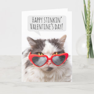 Cartes Pour Fêtes Annuelles Heureuse Sainte-Valentin Funny Sarcastic Chat