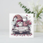 Cartes Pour Fêtes Annuelles Heureuse Sainte-Valentin Gnome (Debout devant)