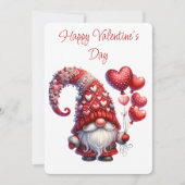 Cartes Pour Fêtes Annuelles Heureuse Sainte-Valentin Gnome (Devant)