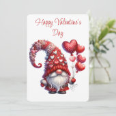 Cartes Pour Fêtes Annuelles Heureuse Sainte-Valentin Gnome (Debout devant)