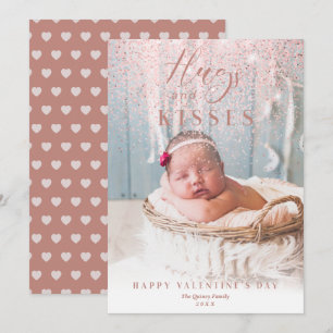 Cartes Pour Fêtes Annuelles Heureuse Sainte-Valentin   Hugs & Baisers Pink Spa