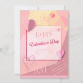 Cartes Pour Fêtes Annuelles Heureuse Sainte-Valentin Jolie salutation élégante (Devant)