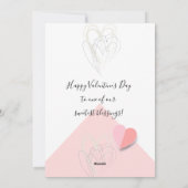 Cartes Pour Fêtes Annuelles Heureuse Sainte-Valentin Jolie salutation élégante (Dos)