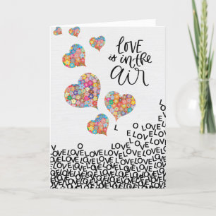 Cartes Pour Fêtes Annuelles Heureuse Sainte-Valentin L'Amour Est Dans L'Air