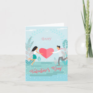 Cartes Pour Fêtes Annuelles Heureuse Sainte-Valentin "L'amour est dans l'air !