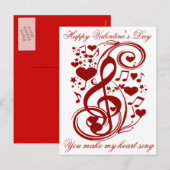 Cartes Pour Fêtes Annuelles Heureuse Sainte-Valentin, Love_Postcard (Devant / Derrière)