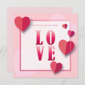 Cartes Pour Fêtes Annuelles Heureuse Sainte-Valentin Lovely Elegant (Devant / Derrière)