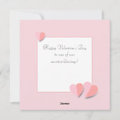 Cartes Pour Fêtes Annuelles Heureuse Sainte-Valentin Lovely Elegant (Dos)