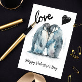 Cartes Pour Fêtes Annuelles Heureuse Sainte-Valentin mignon avec amour pingoui