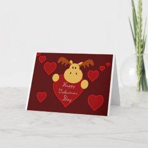 Cartes Pour Fêtes Annuelles Heureuse Sainte-Valentin Moose