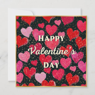 Cartes Pour Fêtes Annuelles Heureuse Sainte-Valentin Motif des Coeurs d'Amour 