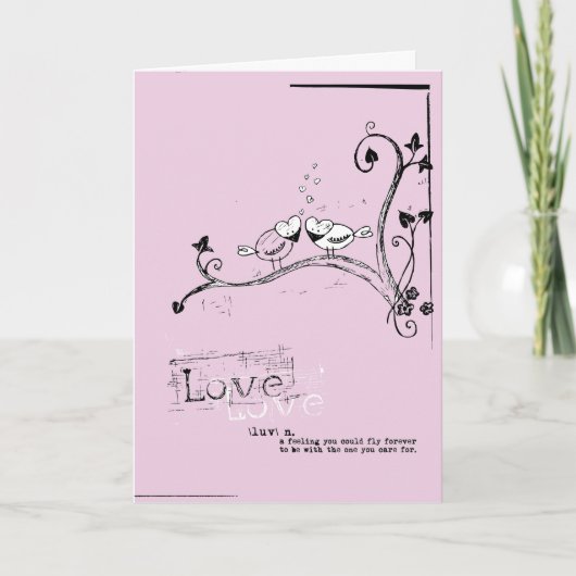 Cartes Pour Fêtes Annuelles Heureuse Sainte-Valentin, petit oiseau (Devant)