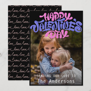 Cartes Pour Fêtes Annuelles Heureuse Sainte-Valentin photo d'amour moderne