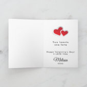 Cartes Pour Fêtes Annuelles Heureuse Sainte-Valentin Red Hearts (Intérieur)