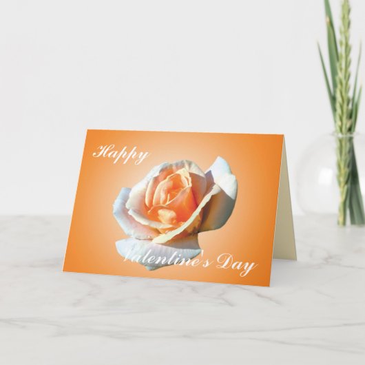 Cartes Pour Fêtes Annuelles Heureuse Sainte-Valentin, rose jaune (Devant)