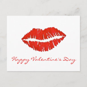 Cartes Pour Fêtes Annuelles Heureuse Sainte-Valentin Rouge lèvres Lipstick Kis