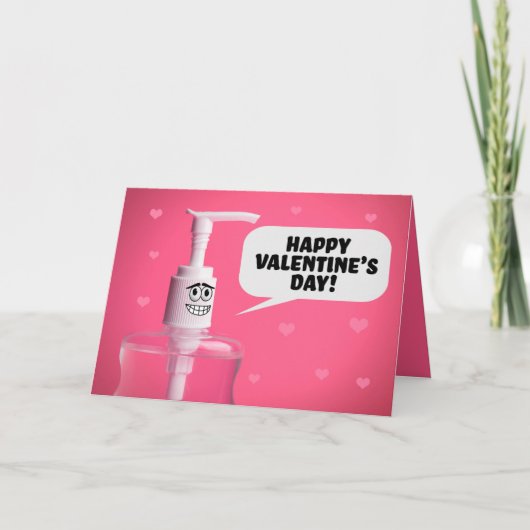 Cartes Pour Fêtes Annuelles Heureuse Sainte-Valentin Sanitizer Humour (Devant)