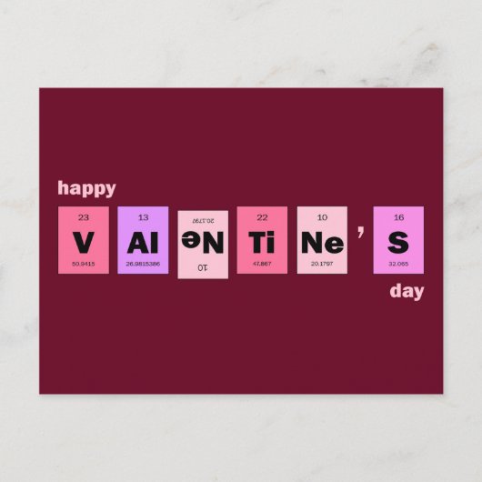 Cartes Pour Fêtes Annuelles Heureuse Sainte-Valentin scientifique Nerd geek (Devant)