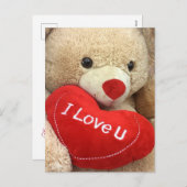 Cartes Pour Fêtes Annuelles Heureuse Sainte-Valentin Teddy Bear (Devant / Derrière)