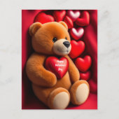 Cartes Pour Fêtes Annuelles Heureuse Sainte-Valentin Teddy Bear (Devant)