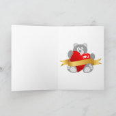 Cartes Pour Fêtes Annuelles Heureuse Sainte-Valentin Teddy Bear (Intérieur)
