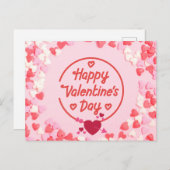 Cartes Pour Fêtes Annuelles Heureuse Sainte-Valentin tellement de coeurs (Devant / Derrière)