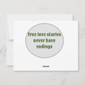 Cartes Pour Fêtes Annuelles heureuse Sainte-Valentin vert naturel pour vous (Dos)