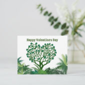 Cartes Pour Fêtes Annuelles heureuse Sainte-Valentin vert naturel pour vous (Debout devant)