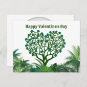 Cartes Pour Fêtes Annuelles heureuse Sainte-Valentin vert naturel pour vous (Devant / Derrière)