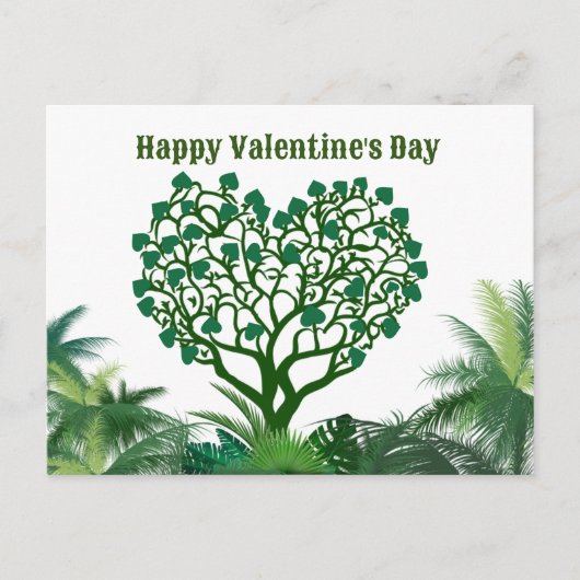 Cartes Pour Fêtes Annuelles Heureuse Sainte-Valentin vert naturel pour vous (Devant)