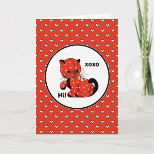 Cartes Pour Fêtes Annuelles Heureuse Sainte-Valentin. Vintage Kitty